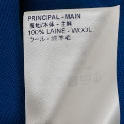 Louis Vuitton Blue Cloud Jacquard Knit Wool T-Shirt L