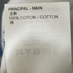 Pre Owned Louis Vuitton Blue Monogram Bandana Cotton Short-Sleeve Shirt S