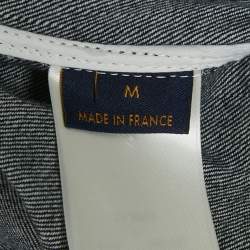 Louis Vuitton Blue Logo Bandana Print Denim Button Front Shirt M