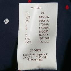 Louis Vuitton Navy Blue Logo Dobby Cotton Button Front Shirt 5XL