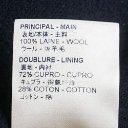 Louis Vuitton Navy Blue Wool Felt Double-Face Monogram Coat XL