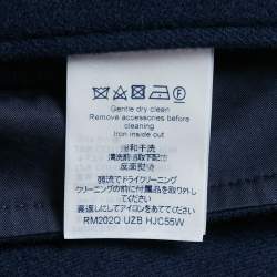 Louis Vuitton Navy Blue Wool Felt Double-Face Monogram Coat XL