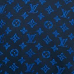 Louis Vuitton Blue Monogram Wool Blend Crewneck Sweatshirt XL