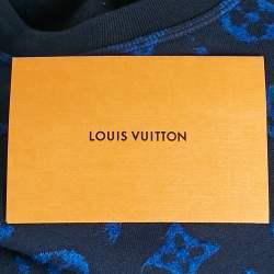 Louis Vuitton Blue Monogram Wool Blend Crewneck Sweatshirt XL
