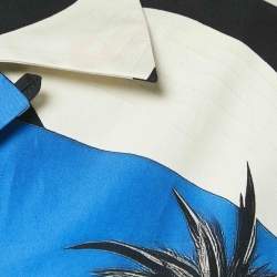 مملوكة مسبقًا Louis Vuitton Blue Damier Pacific Cotton Short Sleeve Shirt 4L