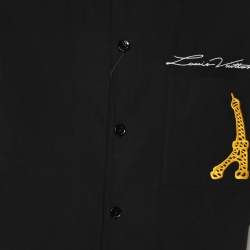 Louis Vuitton Black Cotton Pont Neuf Open Collar Short Sleeved Shirt M