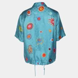 Louis Vuitton × Yayoi Kusama Multicolor Silk Monogram Faces Short Sleeve Shirt M