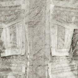 Louis Vuitton Brown & Grey Organza Layered Jacket S
