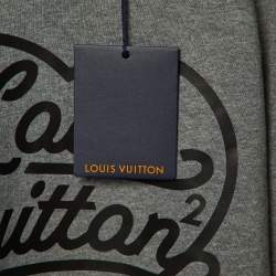 Louis Vuitton x Nigo Grey Heart Print Cotton Knit Sweatshirt L