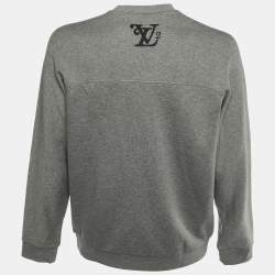 Louis Vuitton x Nigo Grey Logo Print Cotton Sweatshirt XXL 