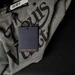Louis Vuitton x Nigo Grey Logo Print Cotton Sweatshirt XXL 