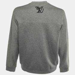 Louis Vuitton x Nigo Grey Logo Print Cotton Sweatshirt L