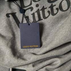Louis Vuitton x Nigo Grey Logo Print Cotton Sweatshirt L