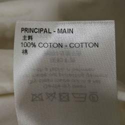 Louis Vuitton White Logo Monogram Printed Cotton Button Front Shirt L