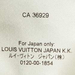Louis Vuitton Black/Green Logo Print Cotton Crew Neck T-Shirt L