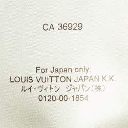 Pre Owned Louis Vuitton Black/Green Logo Print Cotton Crew Neck T-Shirt M