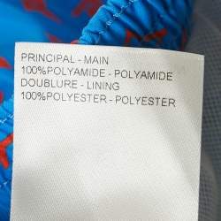 Pre Owned Louis Vuitton Blue Logo Monogram Printed Polyamide Mesh Insert Swim Shorts L