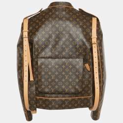 Pre Owned Louis Vuitton Brown Monogram Coated Canva Admiral Jacket L