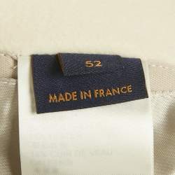 مملوكة مسبقًا Louis Vuitton White/Grey Felt and Leather AS Patch Varsity Blouson XL