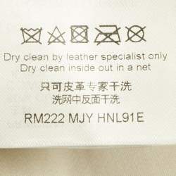 مملوكة مسبقًا Louis Vuitton White/Grey Felt and Leather AS Patch Varsity Blouson XL