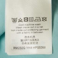 مملوكة مسبقًا قميص لويس فيتون قطن أزرق بطبعة شعار بأكمام قصيرة كبير