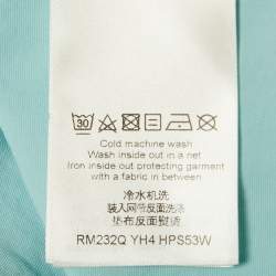 مملوكة مسبقًا Louis Vuitton Blue Logo Print Cotton Short Sleeve Shirt M