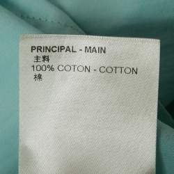 مملوكة مسبقًا Louis Vuitton Blue Logo Print Cotton Short Sleeve Shirt M