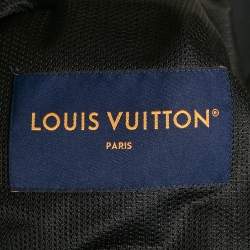 Pre Owned Louis Vuitton Black Textured Nylon Zip-Up Jacket M