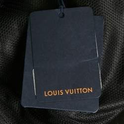Pre Owned Louis Vuitton Black Textured Nylon Zip-Up Jacket M