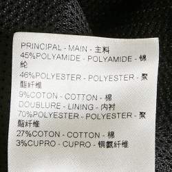 Pre Owned Louis Vuitton Black Textured Nylon Zip-Up Jacket M