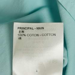 Pre Owned Louis Vuitton Blue LV Print Cotton Short Sleeve Shirt XL