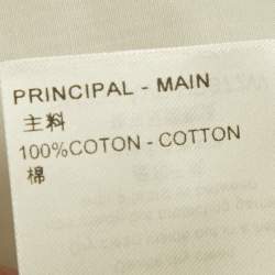 مملوكة مسبقًا قميص لويس فيتون قطن رمادي بطبعة شريط LV بأكمام قصيرة كبير جدًا (إكسترا لارج)