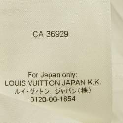 مملوكة مسبقًا قميص لويس فيتون قطن رمادي بطبعة شريط LV بأكمام قصيرة كبير جدًا (إكسترا لارج)