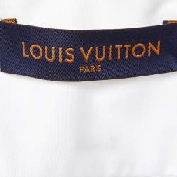 Pre Owned Louis Vuitton White Cotton Staples Edition Long Sleeve Shirt M