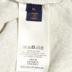 Pre Owned Louis Vuitton x Nigo Grey Heart Print Cotton Crew Neck Sweatshirt XL