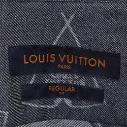 Pre Owned Louis Vuitton Blue Articles De Voyage Print Cotton Shirt XXXL