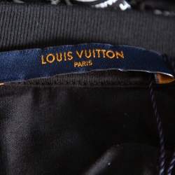 Louis Vuitton Black Cotton All Over Logos Printed Crewneck T-shirt XL