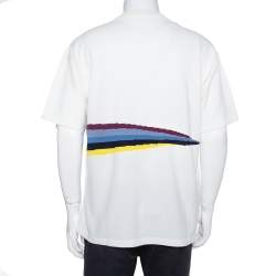 Louis Vuitton Cream Cashmere Plain Rainbow Crewneck T Shirt M