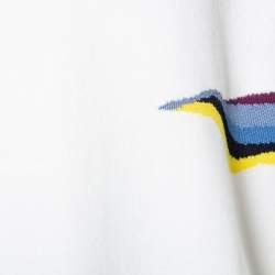 Louis Vuitton Cream Cashmere Plain Rainbow Crewneck T Shirt M