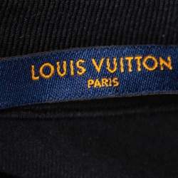Louis Vuitton Black Cotton Allover Logos Printed Crewneck T-Shirt XL