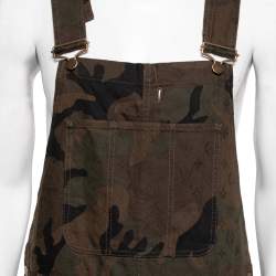 Louis Vuitton x Supreme Green Camo Print Denim Overalls XXS