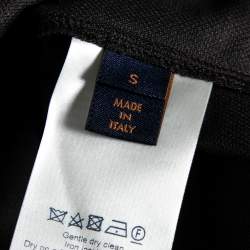 Pre Owned Louis Vuitton Grey Cotton Pique Logo Embroidered Short Sleeve T-Shirt S