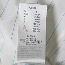 Pre Owned قميص لوي فيتون قطن مطبوع مونوغرامي مخطط أوف وايت مقاس صغير - سمول