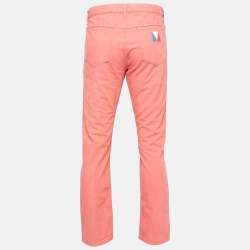 Pre Owned Louis Vuitton Peach Denim Jeans XL