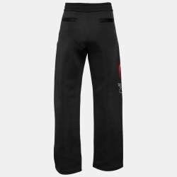 Louis Vuitton Black Neoprene Rainbow Embroidered Track Pants L