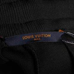 Louis Vuitton Black Neoprene Rainbow Embroidered Track Pants L