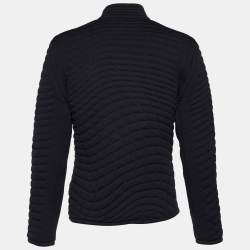 Louis Vuitton Black Quilted Plain Rainbow Zip Front Jacket XL