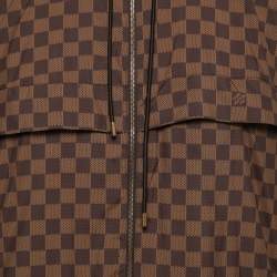 مملوكة مسبقًا Louis Vuitton Brown Damier Ebene Synthetic Reversible & Convertible Jacket XL
