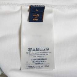 Louis Vuitton White Neon Working Man Print T-Shirt L