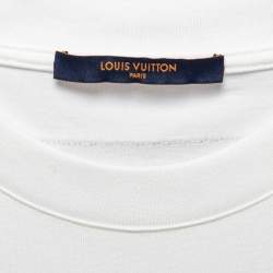 Louis Vuitton White Neon Working Man Print T-Shirt L